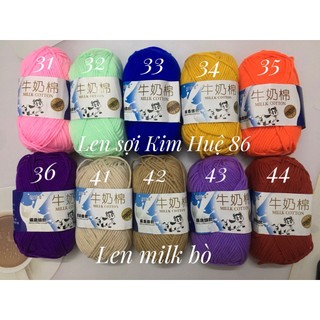 Len milk bò ( từ màu 41 đến 60)