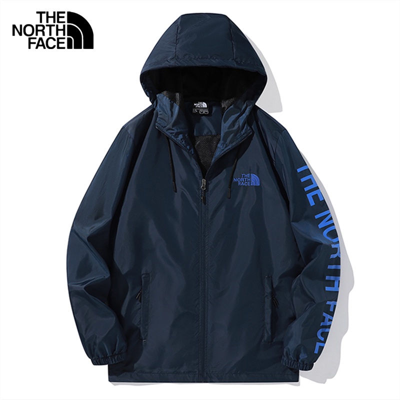 Áo Khoác Gió Thêu Logo The North Face Có Mũ Trùm Kiểu Thể Thao Cá Tính Cho Các Cặp Đôi