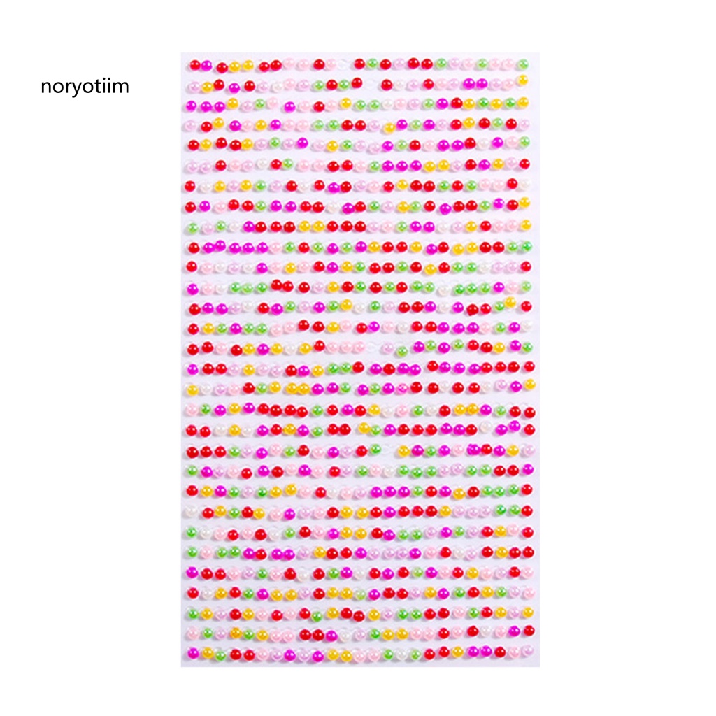 Set 750 hạt ngọc trai 3D dán trang trí móng tay nghệ thuật DIY