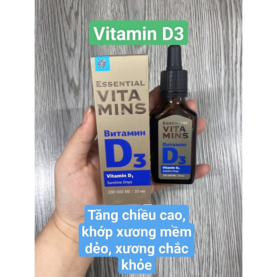 Vitamin D3 - Siberian Wellness - Tăng chiều cao, khớp xương mềm dẻo, xương chắc khỏe - HAANH VNXK
