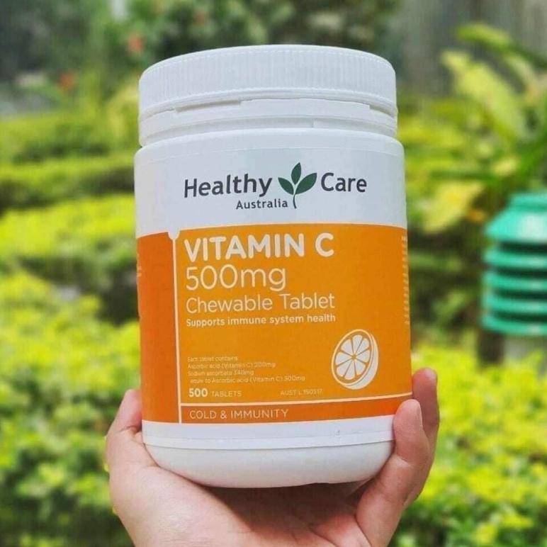 Viên nhai Healthy Care Vitamin C 500 viên