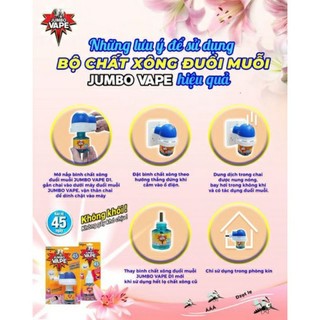Bộ máy xông đuỗi muỗi JUMBO, chất xông thay thế