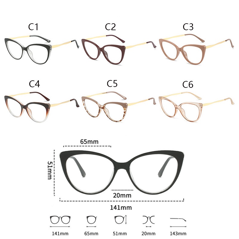 Kính Mát Mắt Mèo Chống Bức Xạ Ánh Sáng Xanh Phong Cách Cổ Điển Cho Nam Và Nữ
