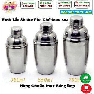 Bình shaker inox - bình lắc inox - pha chế cocktail trà sữa đủ các cỡ 350ml-550ml-750ml