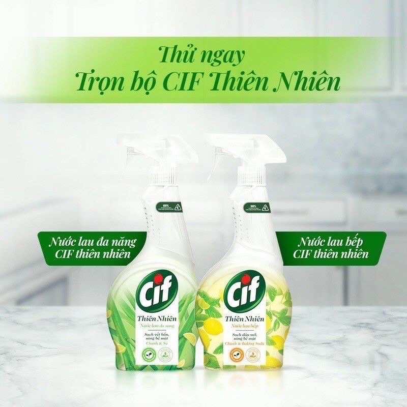 Nước Lau Bếp & Xịt Đa Năng Cif 500ml