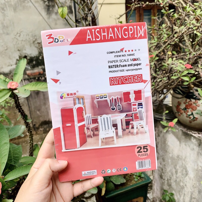 Đồ Chơi Giáo Dục Mô Hình Lắp Ráp 3D Bằng Giấy Bìa Xốp Cho Bé - Phòng Của Bé 2