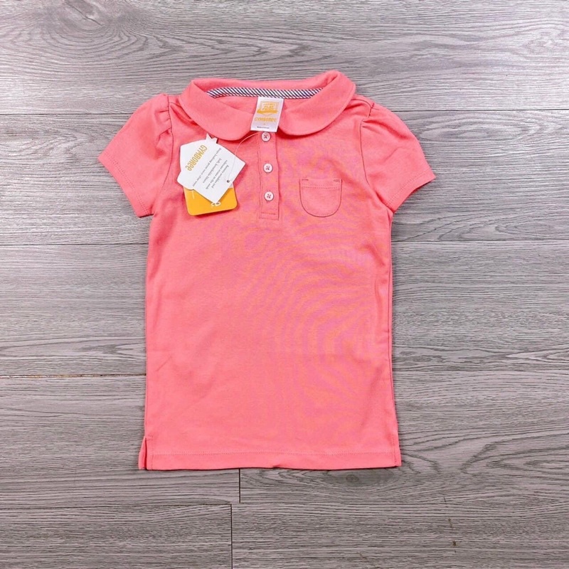 Áo polo bé gái hồng cam full tag size 4-12Y