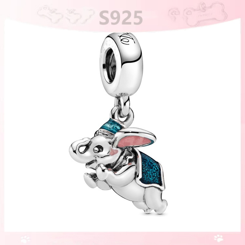 Mặt Dây Chuyền Mạ Bạc 925 Hình Chú Voi Dumbo Đáng Yêu Thời Trang