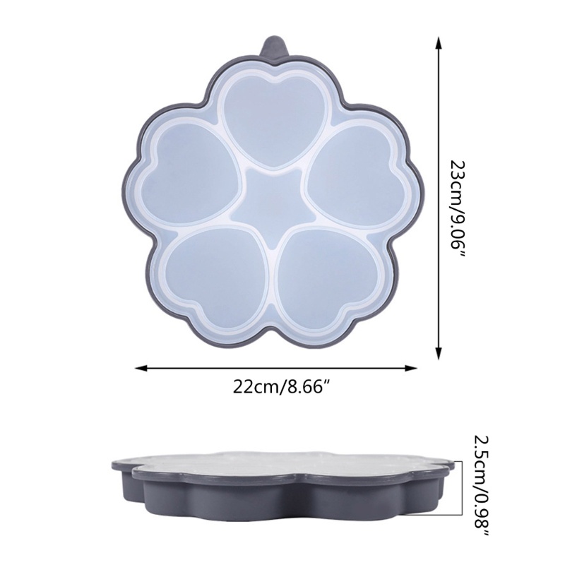 Khuôn Silicone 5 Ngăn Làm Bánh Chống Dính Tiện Dụng