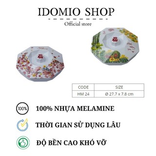 Hộp Mứt Tết Tròn Nhựa Melamine