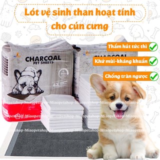 Tã lót chuồng và khay vệ sinh cho chó mèo CHARCOAL than hoạt tính 2 size S, M