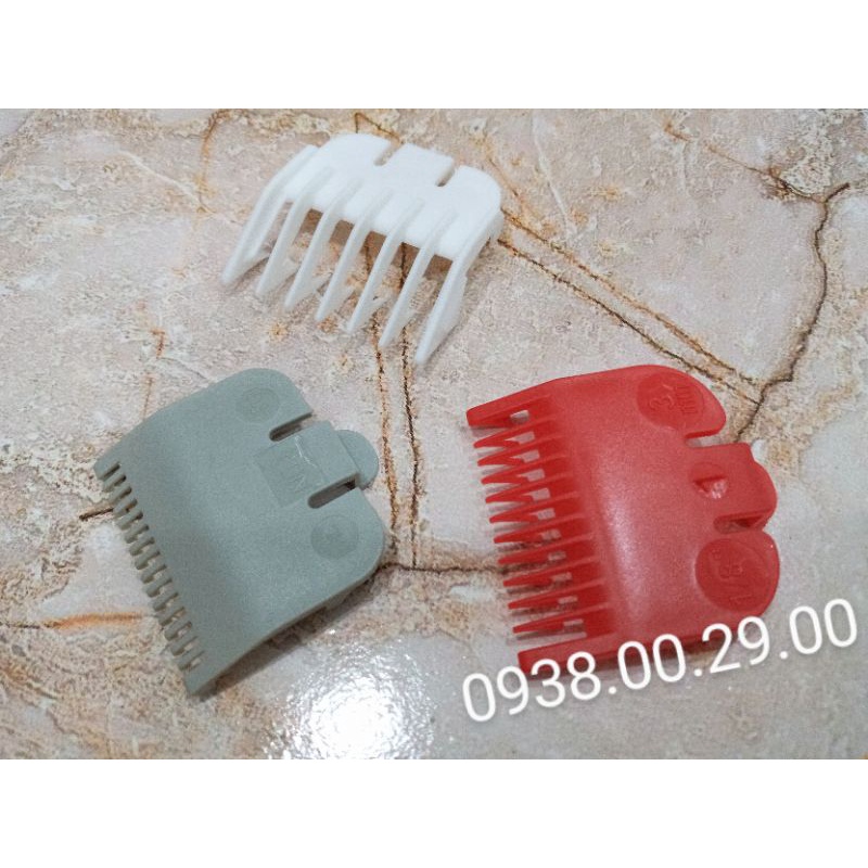 Cữ Tông Đơ Cắt Tóc Kemei Loại Tốt, Bộ 3 Cữ Nhựa 1.5mm, 3mm Và 4.5mm Cho Tông Đơ Fade.