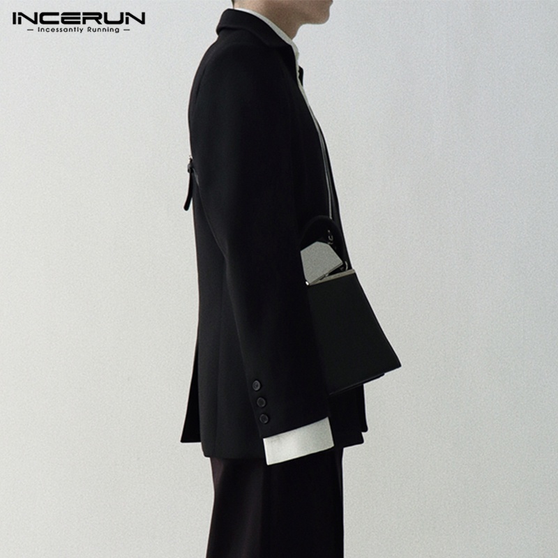 Áo khoác blazer INCERUN tay dài cổ chữ V thanh lịch hợp thời trang dành cho nam | BigBuy360 - bigbuy360.vn