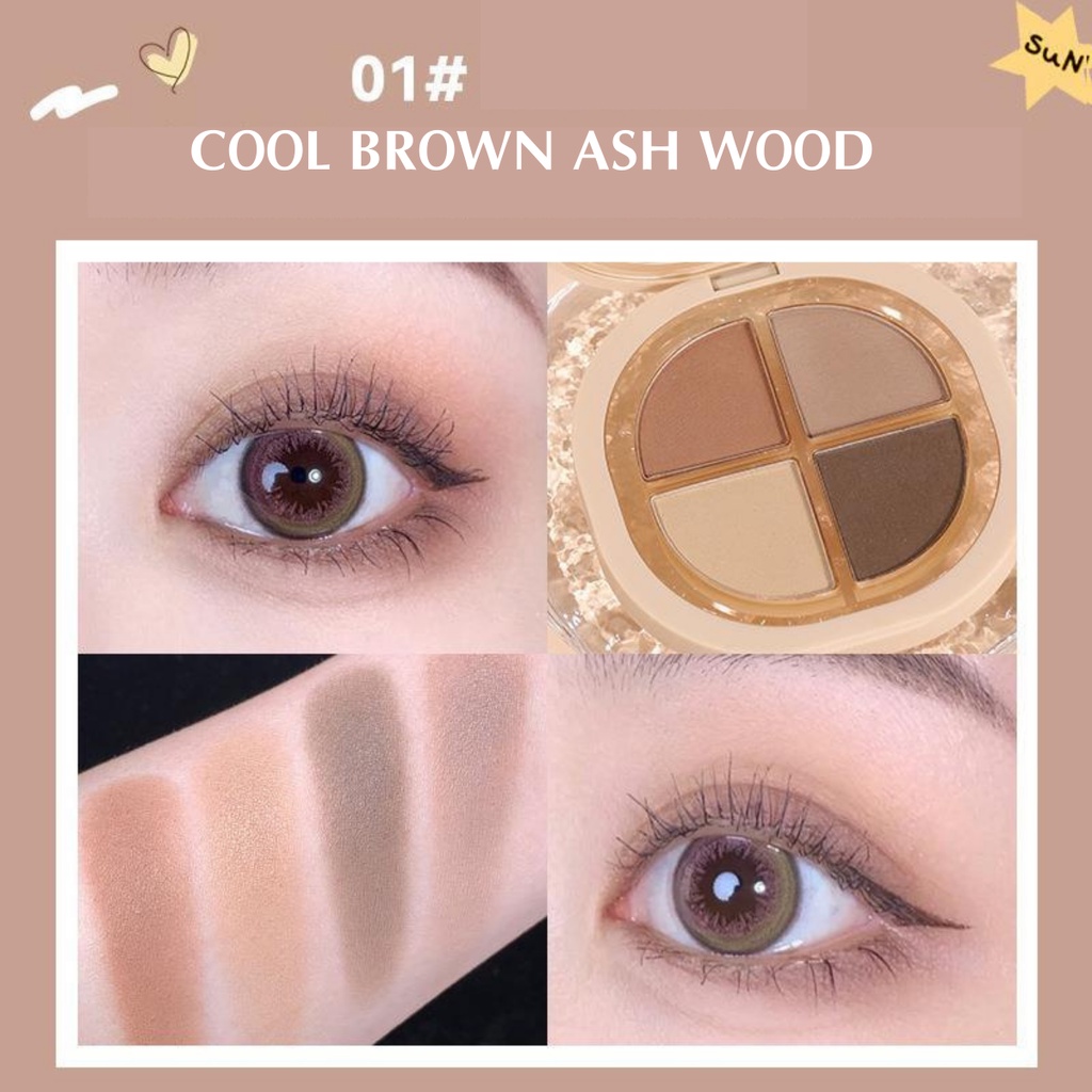 Bảng Phấn Mắt 4 Ô Màu Nhũ Lì NOVO 4-Color Smart Soft Waxy Eyeshadow Palette 5676