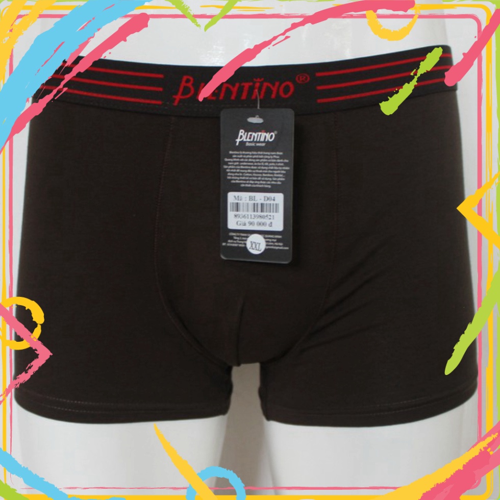 Quần Lót Nam Boxer Chun bản lớn 4cm.Chất liệu cotton , Co Giãn Thoải Mái Cả ngày Blentino D04