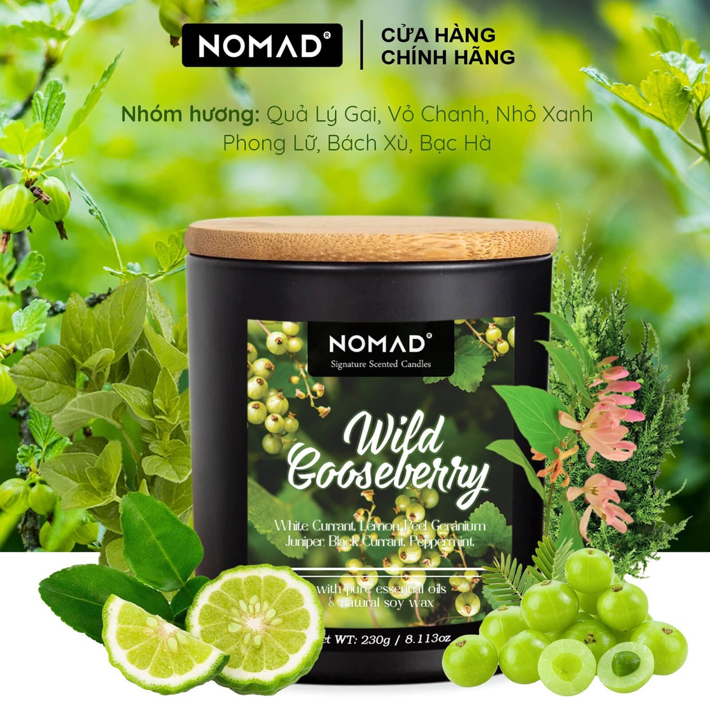 Nến Thơm Cao Cấp Nomad Signature Scented Candle 230g - Wild Gooesberry