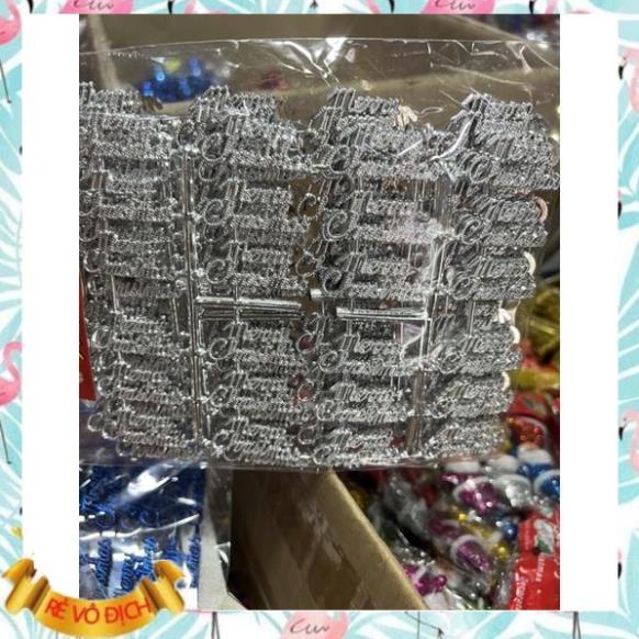 Set 24 chữ Merry Christmas trang trí cây thông, vòng Nguyệt quế, nhà cửa dịp Giáng Sinh