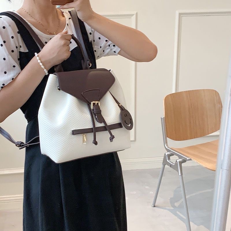 Balo mini thời trang nữ da pu cao cấp chất lượng cao giá rẻ túi xách vintage kẻ caro