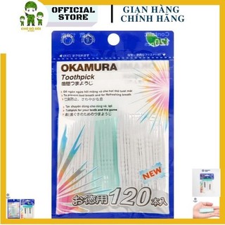 Hộp tăm chỉ kẽ răng chất lượng Nhật Bản Okamura, hộp 70 cây