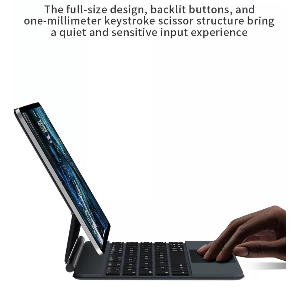 Wiwu Magic KeyBoard cho New IPad thế hệ 10 / 10.9 inch , Air 4 / 5 , Pro 11 inch M1 , M2 . Bàn phím kèm TrackPad