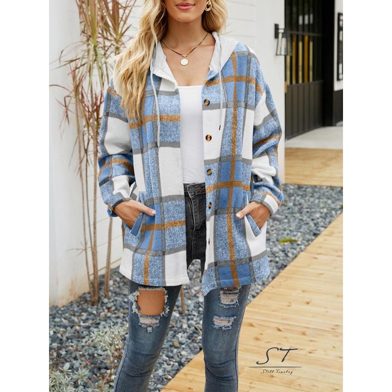 Áo Khoác CY03-Female Tay Dài Có Mũ Trùm Và Túi Có Khóa Kéo Cho Mùa Thu, S / M / L / XL / XXL