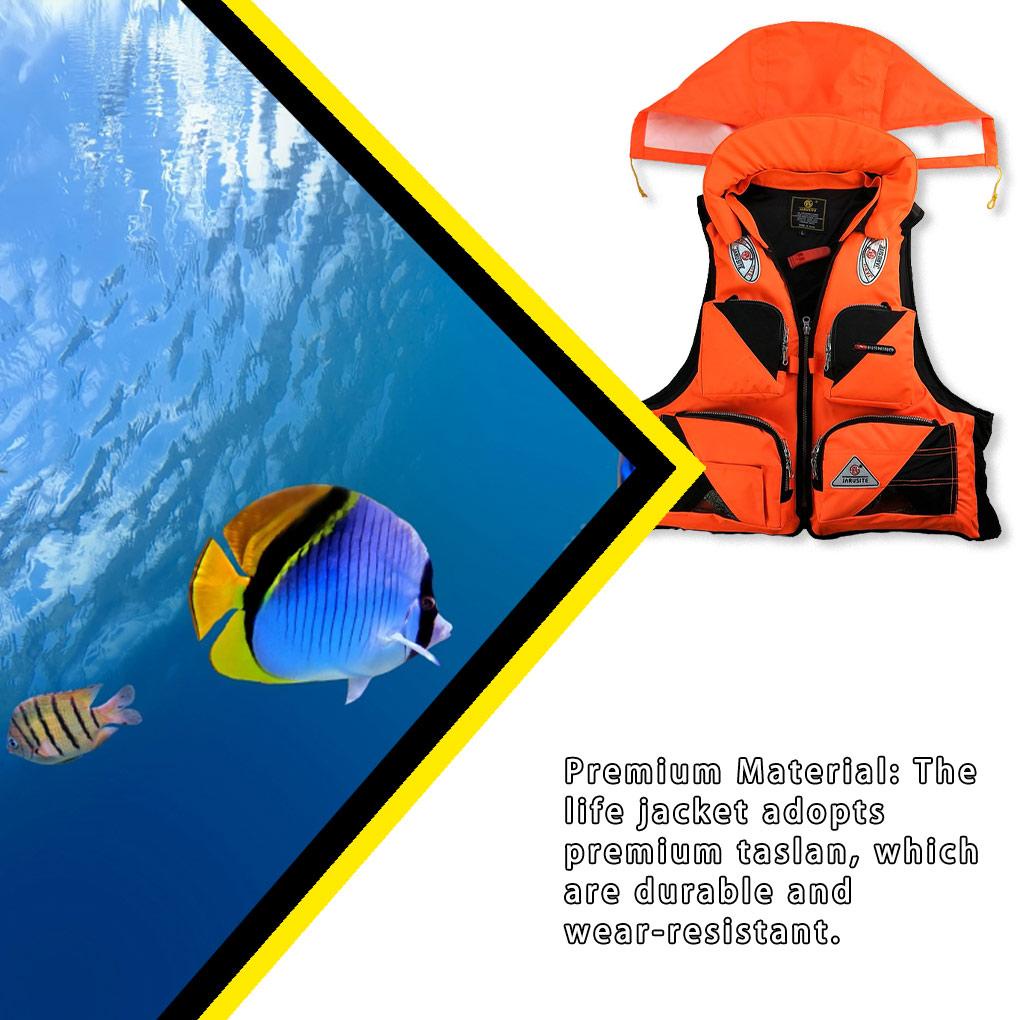 (runbu) Áo Phao Cứu Sinh Có Khóa Cài Cỡ Lớn Phụ Kiện Khẩn Cấp Cho Thuyền Câu Cá Ngoài Trời