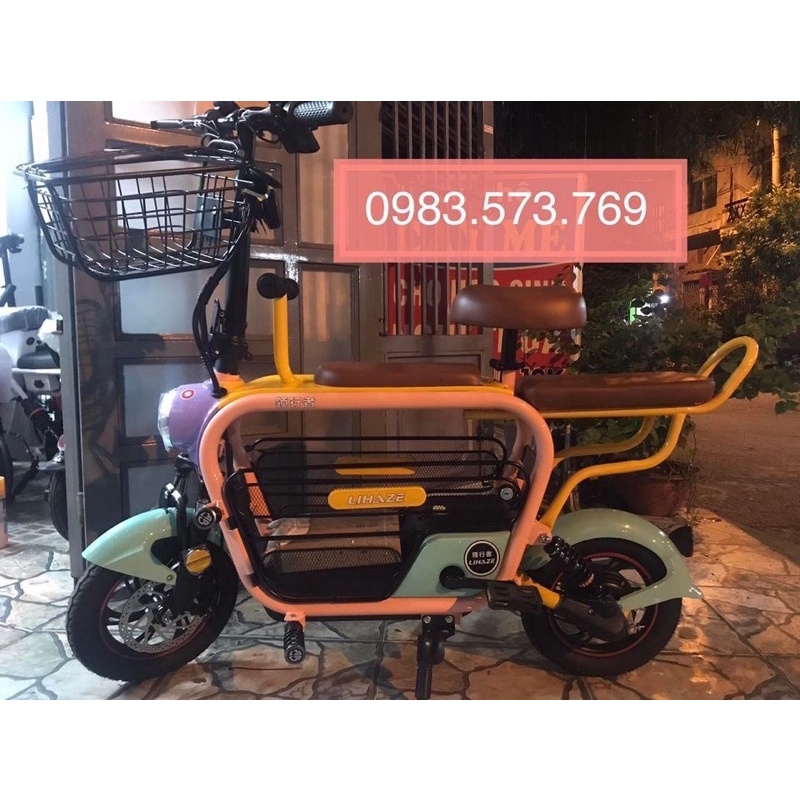 Yên phụ, yên sau, ghế sau xe điện Lihaze đầy đủ phụ kiện