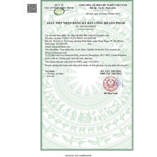 Men vi sinh Dành Cho Phụ Nữ Optibac Uk ( Date 7/2025 )