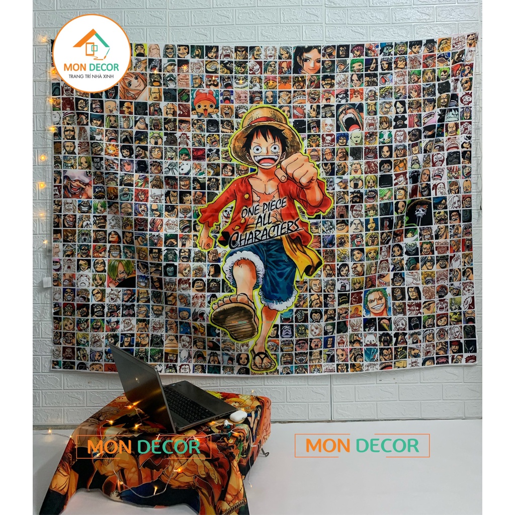 20 Mẫu ĐẸP Tranh Vải Treo Tường One Piece Totoro Tranh Vải Decor Naruto có 3 size