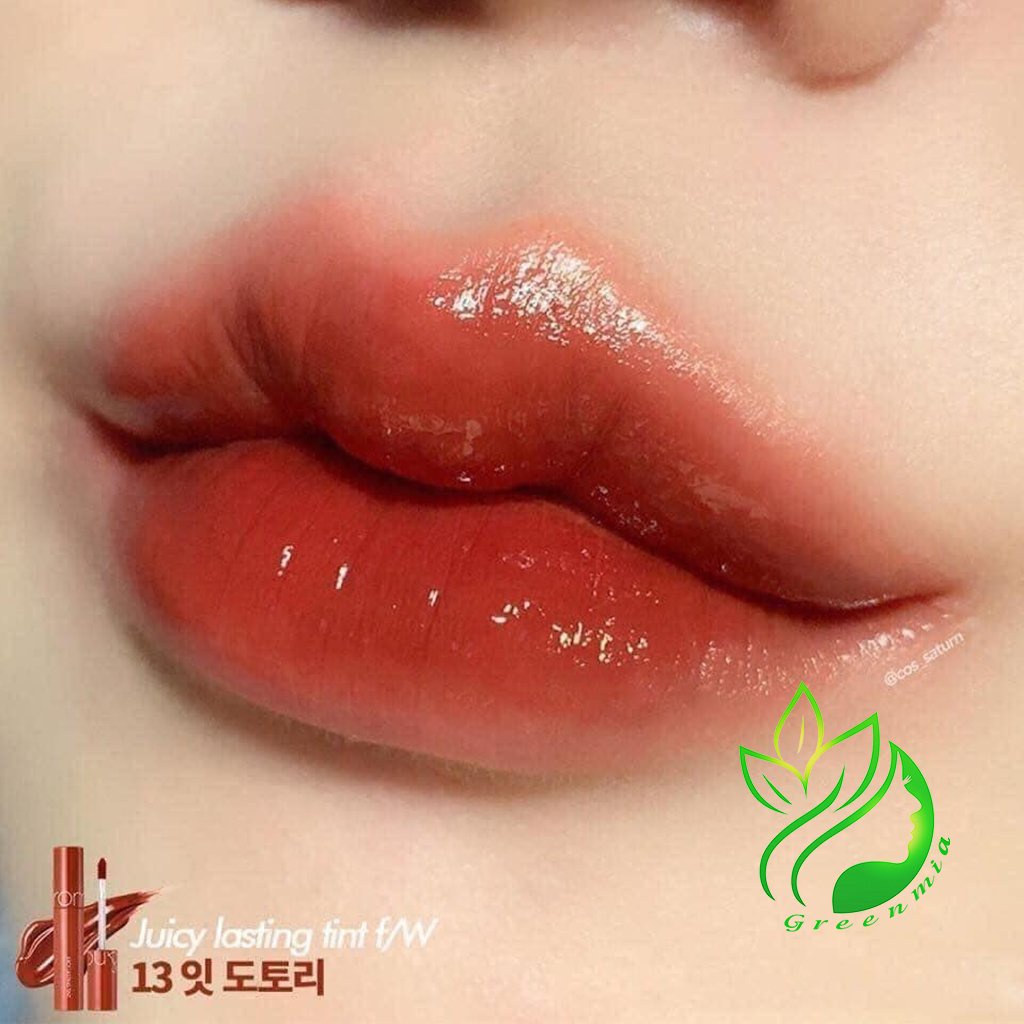 Son Romand Bóng Juicy Lasting Tint Màu 13 Eat Dotori Đỏ Nâu Gạch Ấm Áp 5 ML