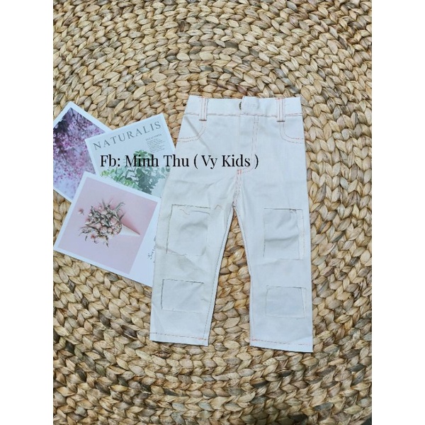Quần Dài Kaki Rách Gối Cho Bé Gái