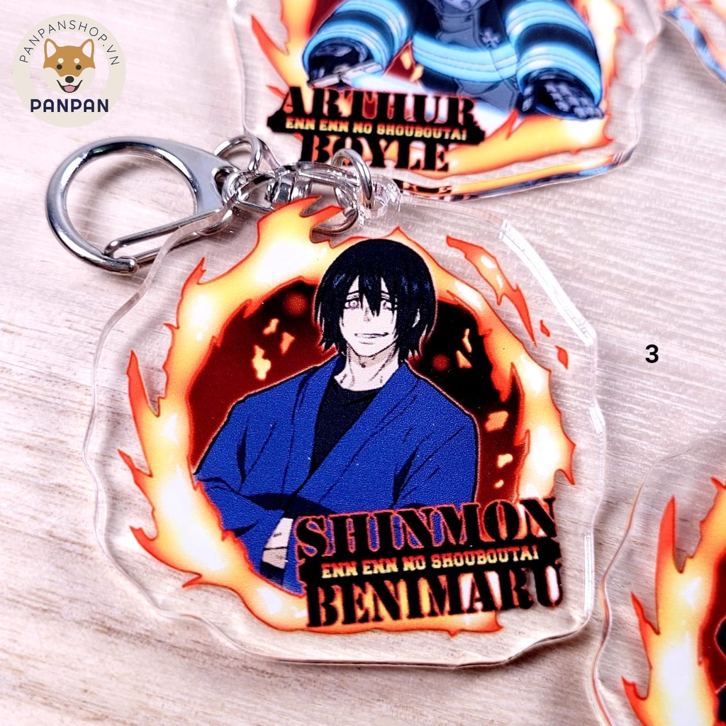 Móc khóa Anime Biệt Đội Lính Cứu Hỏa Fire Force Shouboutai (6cm)