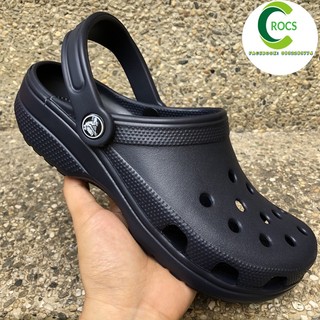 Dép sục nhựa đi mưa chống hôi chân -Croslite-band classic màu đen