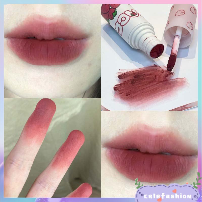 Son Môi Dâu Tây 6 Màu Sắc Tùy Chọn Trang Điểm Có Thể Sử Dụng Làm Phấn Mắt Dễ Lên Màu Nâu Cà Phê CFH