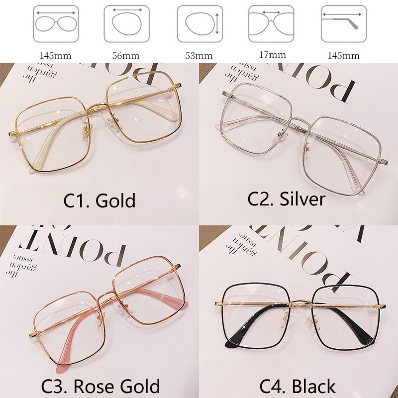 Kính Mát Gọng Vuông Đính Kim Cương Cao Cấp Chống Bức Xạ Ánh Sáng Xanh Cho Nữ