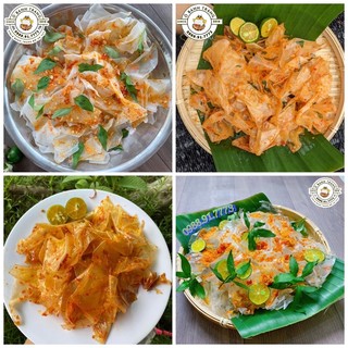 Bánh tráng phơi sương sa tế tỏi phi - (Đồ ăn vặt bánh tráng phơi sương)
