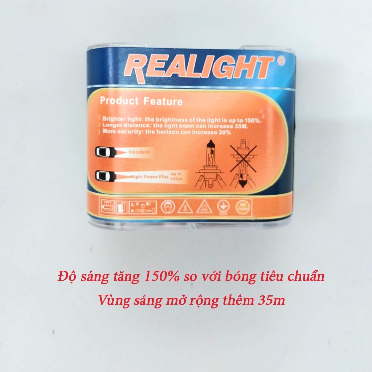 Bóng đèn SIÊU SÁNG ô tô, xe tải REALIGHT - H4