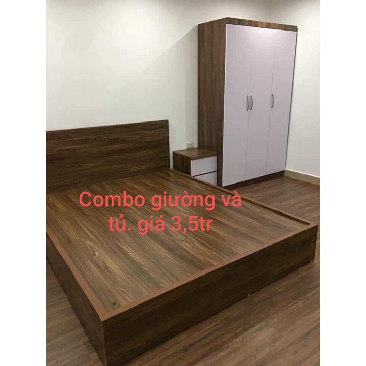 Combo Giường Tủ Gỗ Công Nghiệp