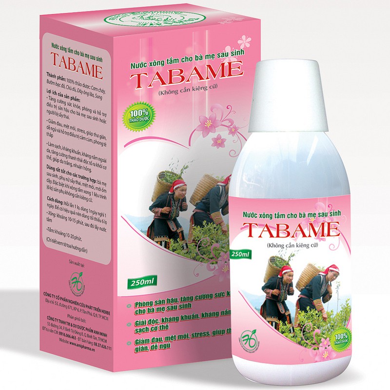 Nước Tắm TABAME Cho Mẹ Sau Sinh Của Người Dao Đỏ-TAMMAMASS Xông Tắm gội toàn thân ngay sau sinh Khoẻ nhanh da trắng hồng