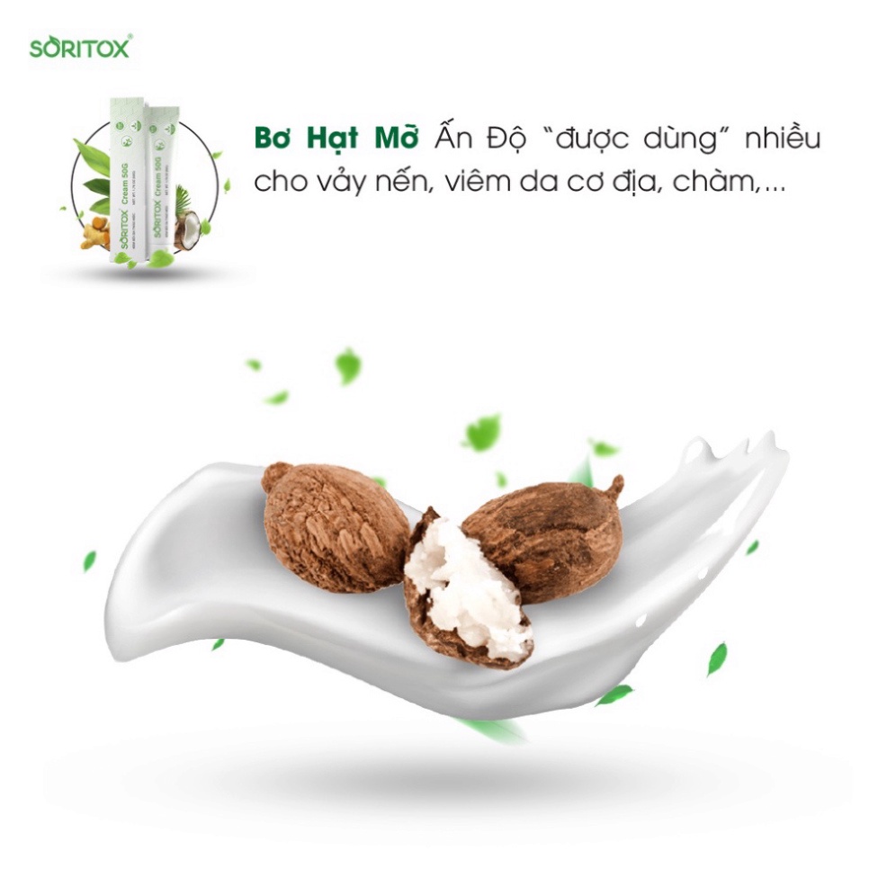 Kem Soritox 50GR - Phục hồi Vảy nến, Viêm da cơ địa, Chàm da, Da tiết bã, Nấm da, Hắc lào, Á sừng, Chàm sữa, Dưỡng ẩm da