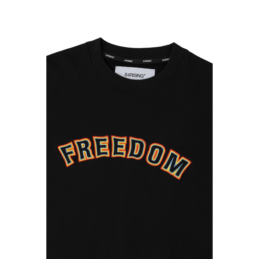 Áo nỉ Sweater Oversize FREEDOM LOGO CALIGRAPHY - thương hiệu 84RISING