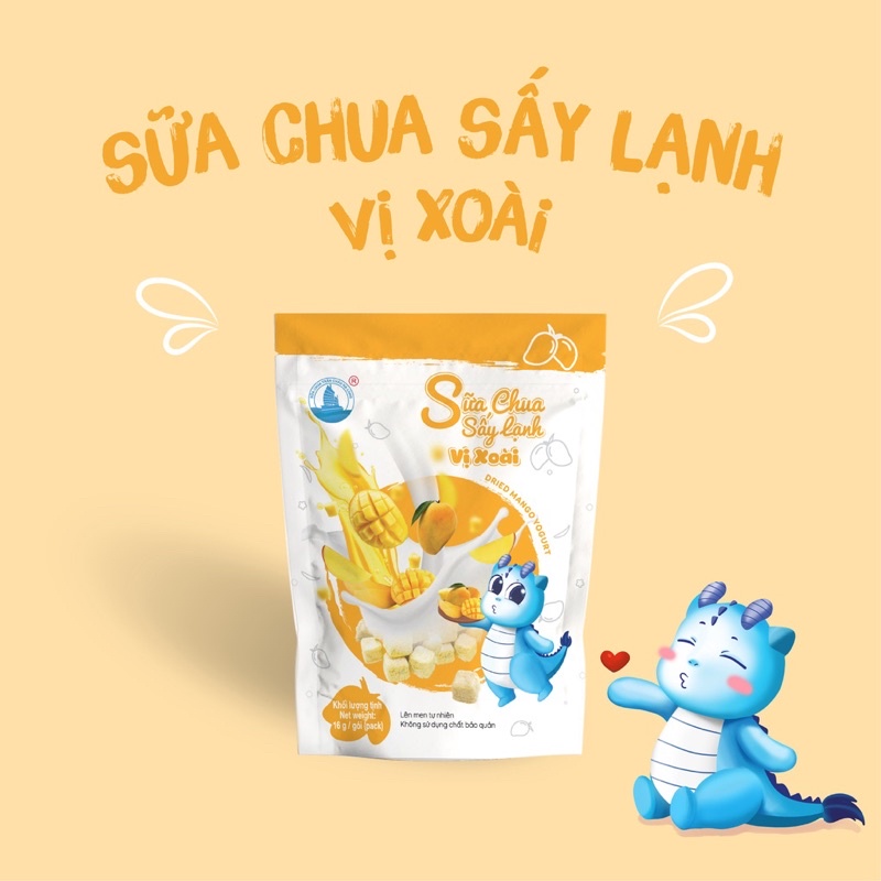 SỮA CHUA SẤY LẠNH HẠ LONG VỊ XOÀI/ DÂU TÂY/ VIỆT QUẤT/ TỰ NHIÊN GÓI 16G/ SỮA CHUA TRÂN CHÂU HẠ LONG/ SỮA CHUA KHÔ