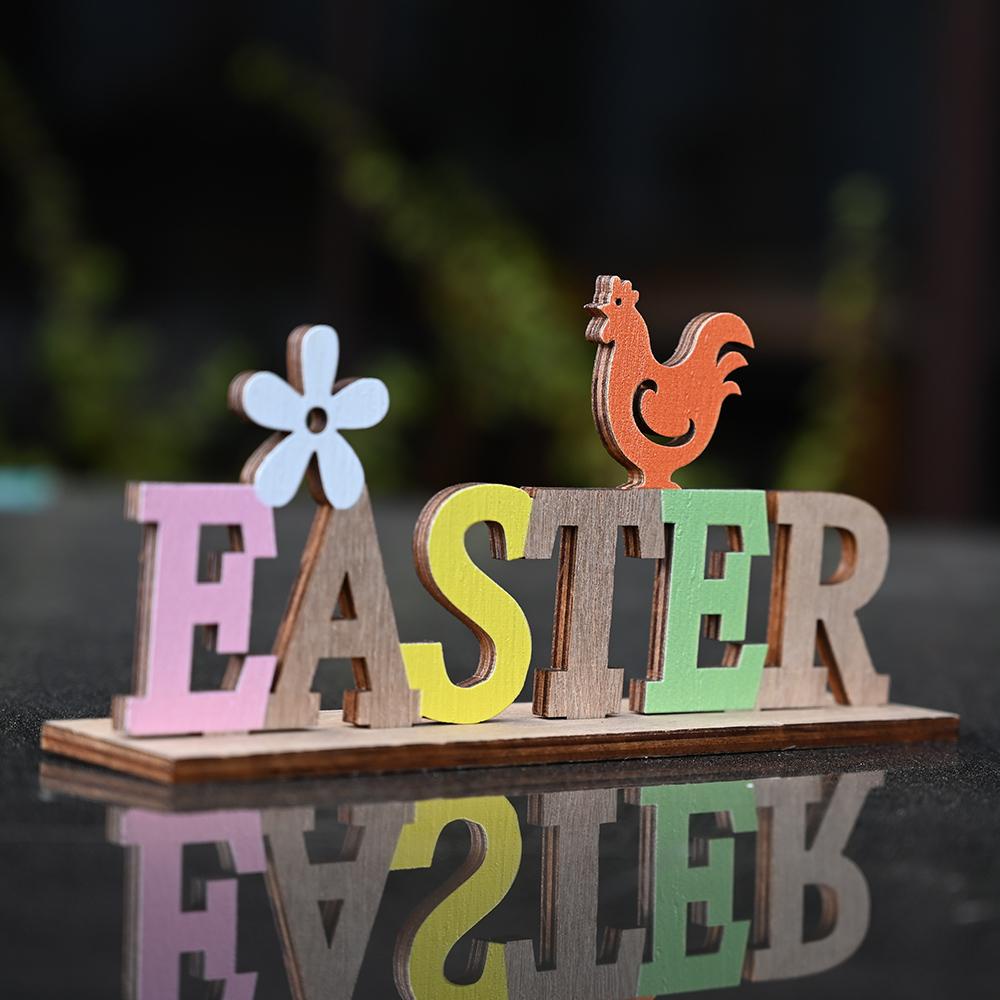 LANSEL Chữ Happy Easter Bằng Gỗ Dùng Trang Trí DIY