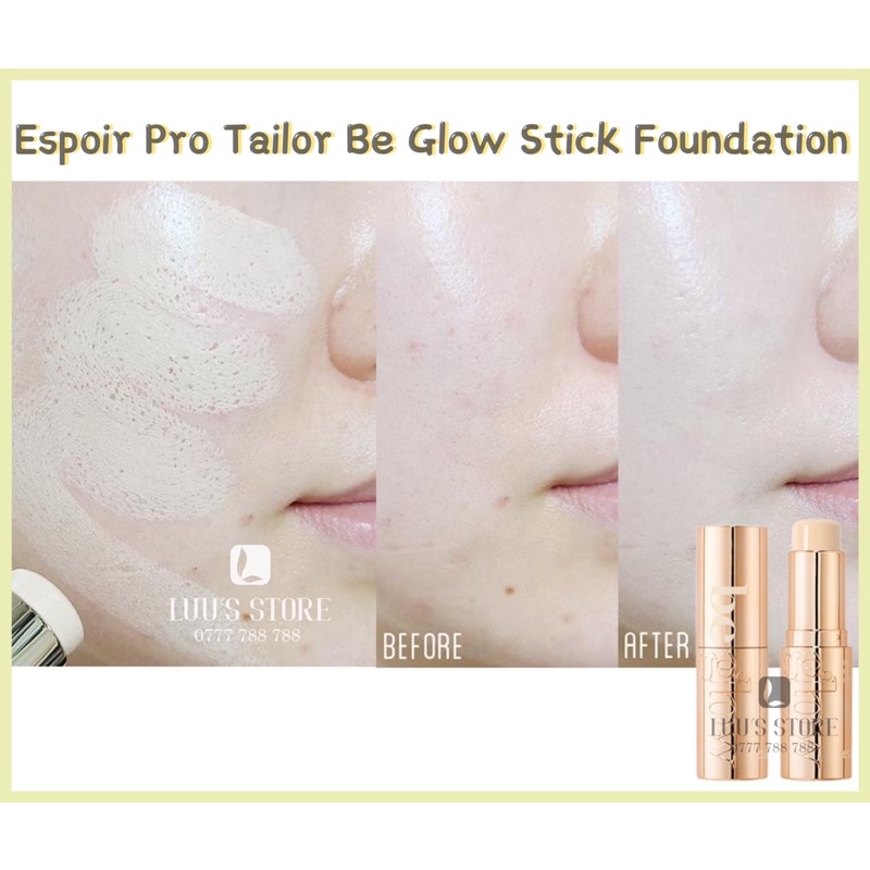 Kem Nền Dạng Thỏi Espoir Pro Tailor Be Glow Stick Foundation SPF42 PA+++