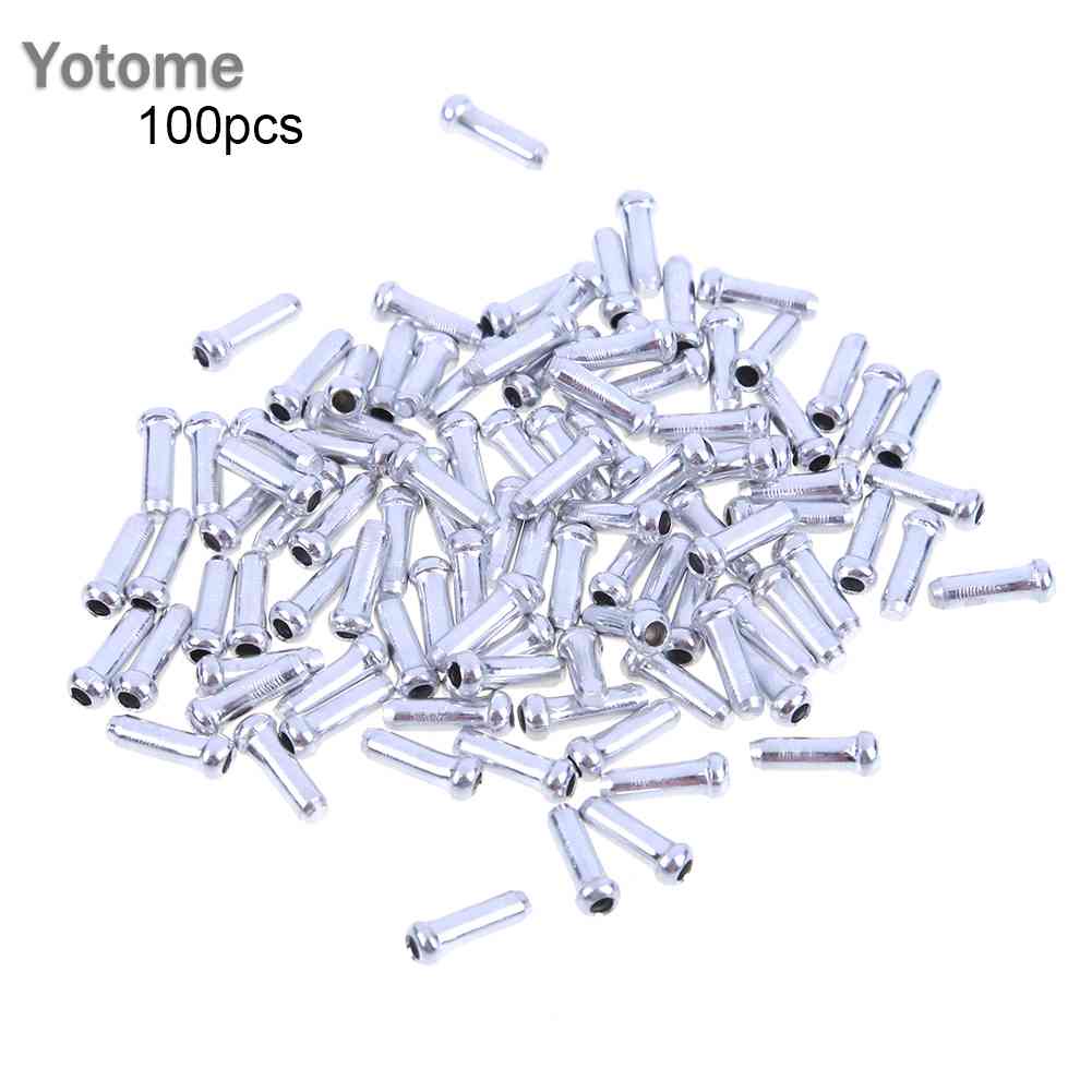 Set 100 Đầu Bọc Dây Phanh Xe Đạp Bằng Nhôm