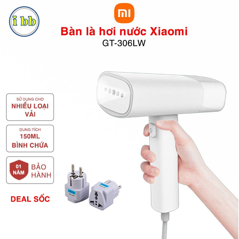 Bàn là hơi nước cầm tay Xiaomi GT 306 - Bàn ủi hơi nước cầm tay CAO CẤP, ủi phẳng mọi chất vải, không mỏi tay khi dùng