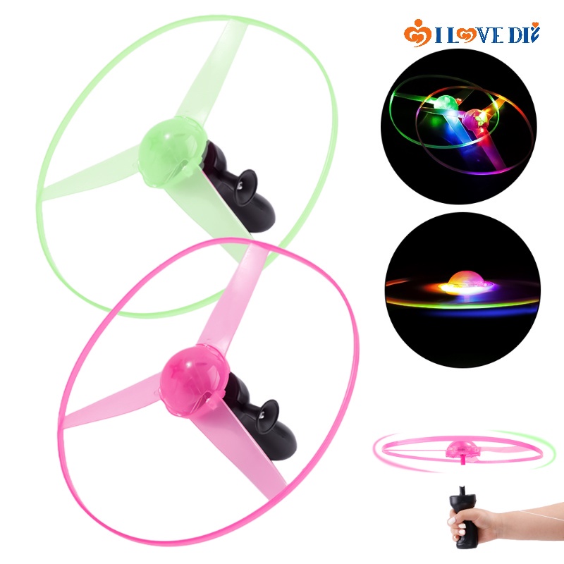 1 Đĩa Quay Đồ Chơi Bằng Nhựa Có Đèn LED Phát Sáng Dành Cho Trẻ Em