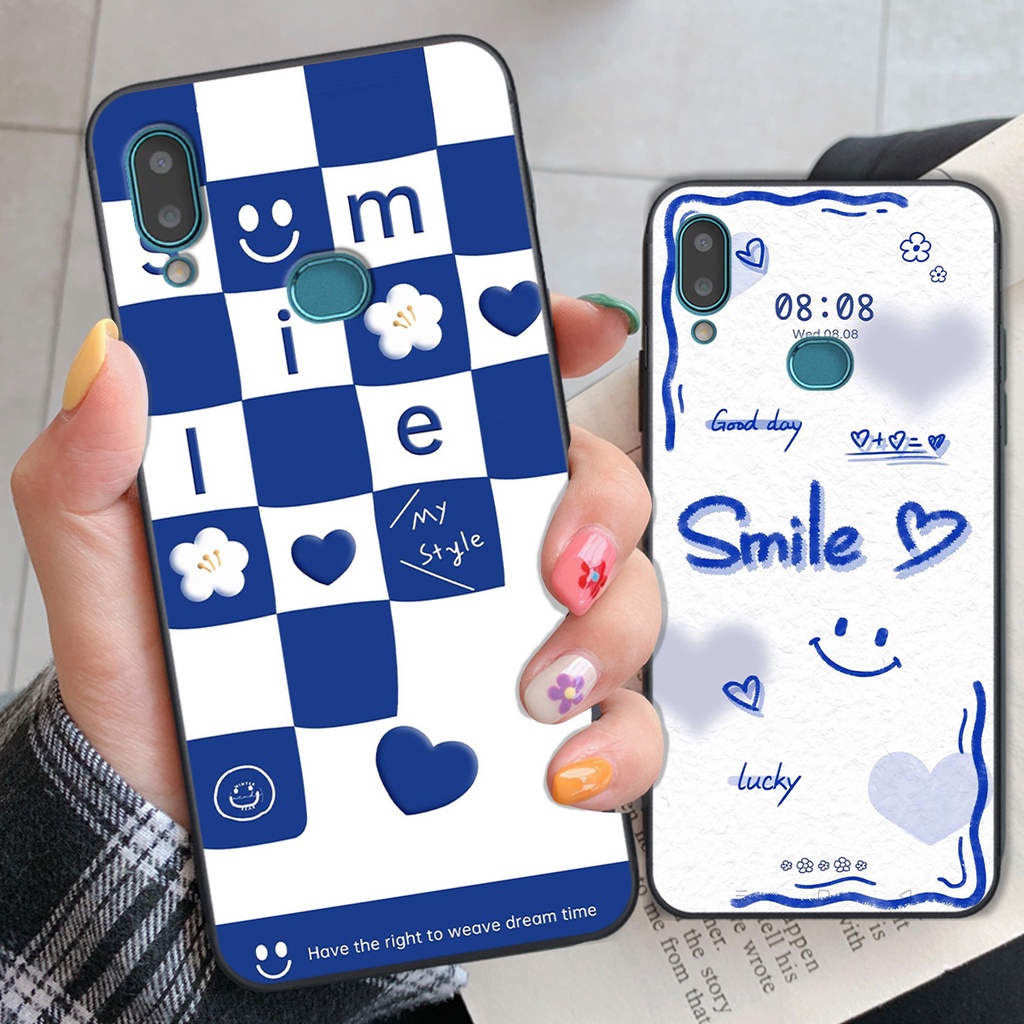 Ốp Samsung A10s in hình gấu vịt caro nhiều màu sắc ngộ nghĩnh dễ thương