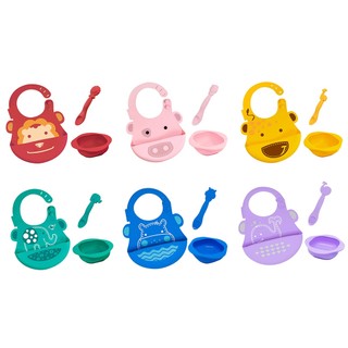 Bộ Đồ Dùng Ăn Dặm Silicon Baby Marcus & Marcus, Cho Bé Từ 6 Tháng - Marcus