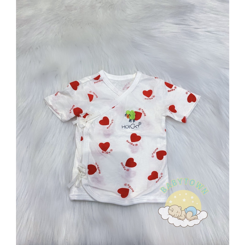 Áo sơ sinh buộc dây/cài lệch HotGa/Minzy cho bé từ sơ sinh đến 6kg